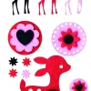 Best Complementos de fieltro cervatillos Sweet 13070015 Telas, Sedas Y Fieltro