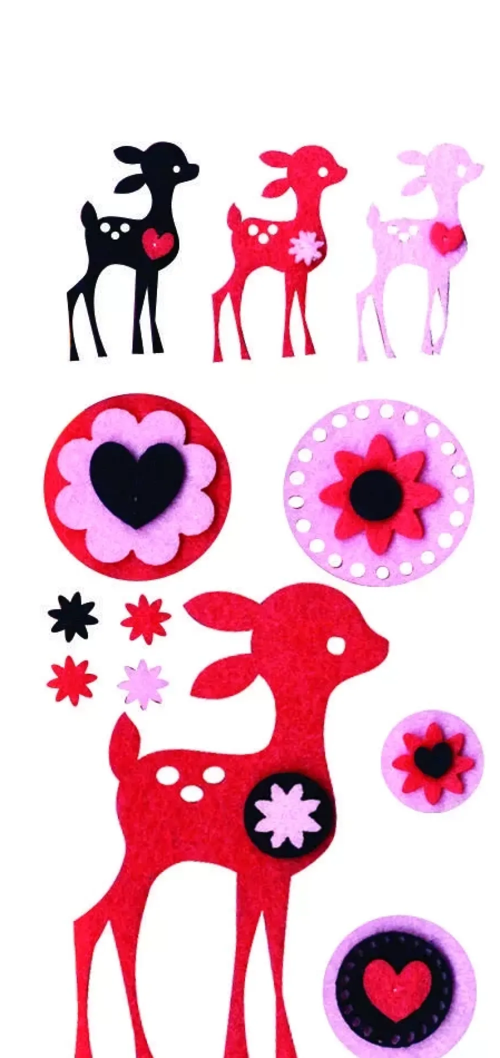 Best Complementos de fieltro cervatillos Sweet 13070015 Telas, Sedas Y Fieltro