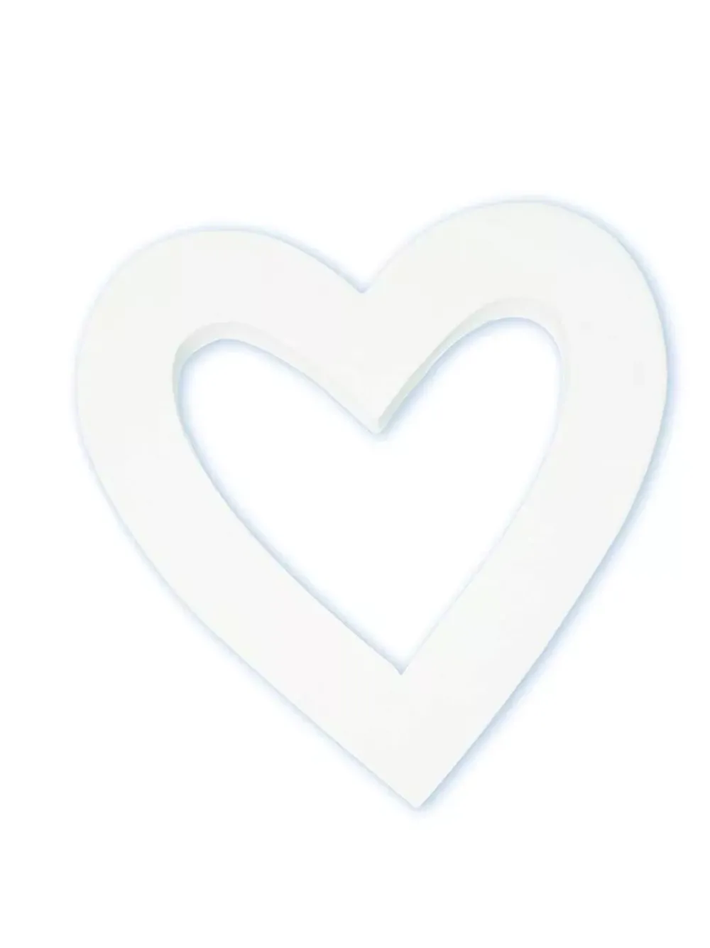Online Contorno corazón de cartón endurecido blanco Cartón Y Papel Maché
