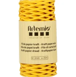 Hot Cordón de Papel Amarillo 2mm Bisutería