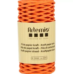 New Cordón de Papel Naranja 2mm Bisutería