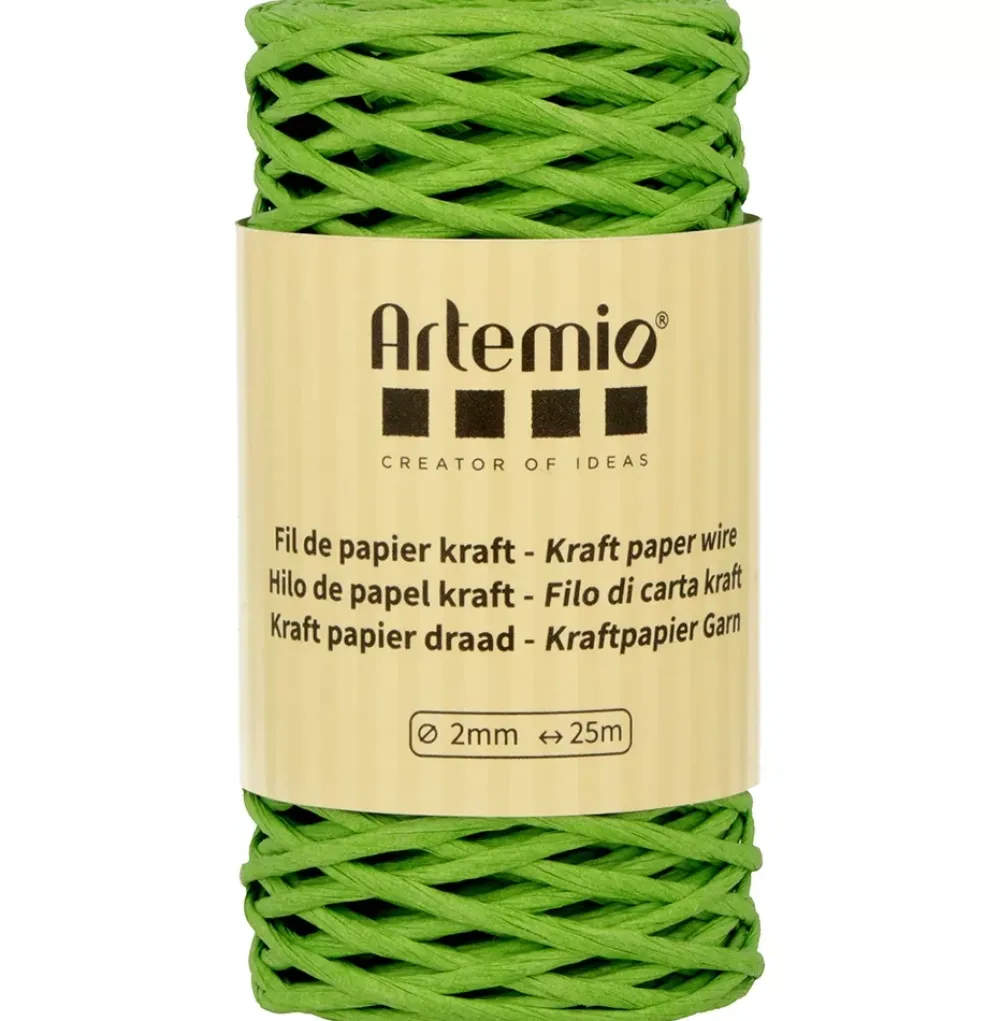 Online Cordón de Papel Verde 2mm Bisutería