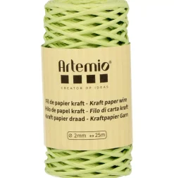 Hot Cordón de Papel Verde Claro 2mm Bisutería