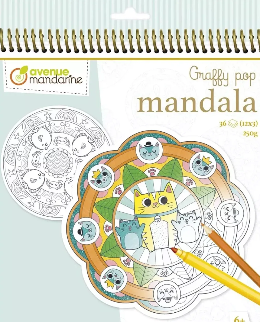 Outlet Cuaderno de Colorear Graffy Pop Mandala Animales Niños Niños Y Regalos