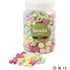 New Cubo con Cuentas de Madera Colores Pastel Bisutería