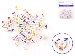 Best Cuentas Blancas con Abecedario de Colores 6mm Bisutería