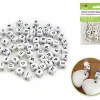 Online Cuentas de Madera Blanco Abecedario 10mm Bisutería