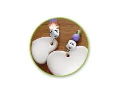 Online Cuentas de Madera Blanco Abecedario 10mm Bisutería