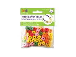 Cuentas de Madera de Colores Abecedario 10mm Bisutería