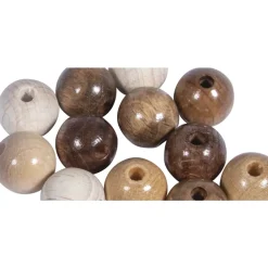 Sale Cuentas de Madera Natural 12mm Bisutería