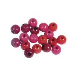 Cuentas de madera Rojo 6mm Bisutería