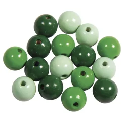 New Cuentas de madera Tonos Verdes 12mm Bisutería
