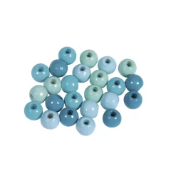 Hot Cuentas de Madera Turquesa 6mm Bisutería