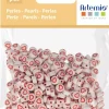 Outlet Cuentas de Plástico con Corazones Rojos 7mm Bisutería