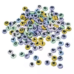 Clearance Cuentas de Plástico de Colores Abecedario 6mm Bisutería