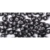 Outlet Cuentas de Plástico Negro Abecedario 40g Bisutería