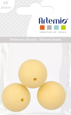 New Cuentas de silicona Amarillo My little Baby 15mm Bisutería