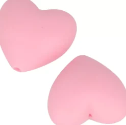 Best Cuentas de silicona Corazón Rosa My little Baby Bisutería