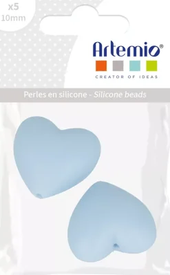 Sale Cuentas de silicona Corazón Azul My little Baby Bisutería