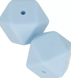 Best Cuentas de silicona Hexágonos Azul My little Baby 17mm Bisutería