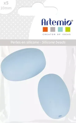 Outlet Cuentas de silicona Oliva Azul My little Baby Bisutería