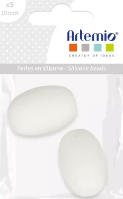 Hot Cuentas de silicona Oliva Blanco My little Baby Bisutería