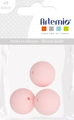 Hot Cuentas de silicona Rosa Pulverizado My little Baby 15mm Bisutería