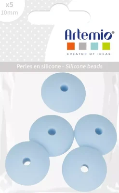 Clearance Cuentas de silicona Óvalo Azul My little Baby Bisutería