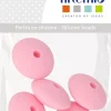 Clearance Cuentas de silicona Óvalo Rosa My little Baby Bisutería