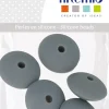 Online Cuentas de silicona Óvalo Gris My little Baby Bisutería