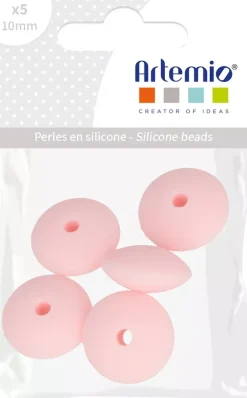 Discount Cuentas de silicona Óvalo Rosa Pulverizado My little Baby Bisutería