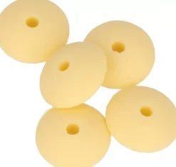 Online Cuentas de silicona Óvalo Amarillo My little Baby Bisutería