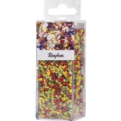Outlet Cuentas de Vidrio + Alambre Colores 90g Bisutería