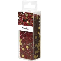 Clearance Cuentas de Vidrio Rojo Clásico 80g Bisutería
