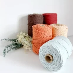Hot Cuerda de Macramé 3 Cabos Albaricoque 3mm Macramé