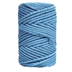 Cuerda de Macramé 3 cabos Azul Horizonte 5mm Macramé