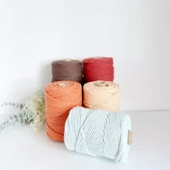 Clearance Cuerda de Macramé 3 Cabos Celeste 5mm Macramé