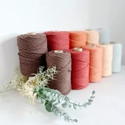 Clearance Cuerda de Macramé 3 Cabos Celeste 5mm Macramé