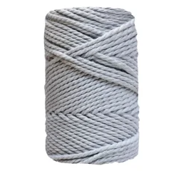 Discount Cuerda de Macramé 3 cabos Gris Claro 3mm Macramé