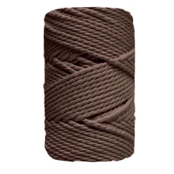 Best Cuerda de Macramé 3 Cabos Marrón Chocolate 3mm 100m Macramé