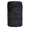 Best Cuerda de Macramé 3 cabos Negro 5mm Macramé