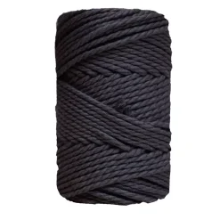 Best Cuerda de Macramé 3 cabos Negro 5mm Macramé