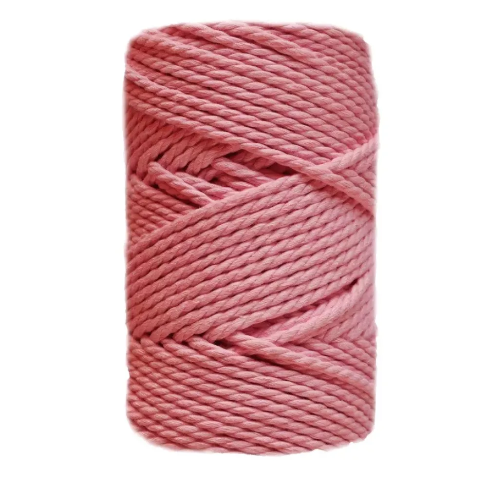 Outlet Cuerda de Macramé 3 cabos Rosa Crema 3mm Macramé