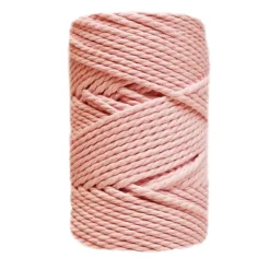 New Cuerda de Macramé 3 cabos Rosa Maquillaje 5mm Macramé