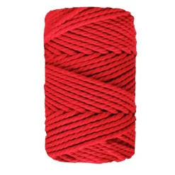 Cuerda de Macramé 3 Cabos Rojo 3mm Macramé