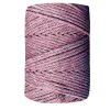 New Cuerda de Macramé 3 Cabos SPRAY Crudo-Rosa Coral 3mm Macramé