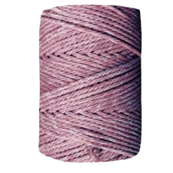 New Cuerda de Macramé 3 Cabos SPRAY Crudo-Rosa Coral 3mm Macramé