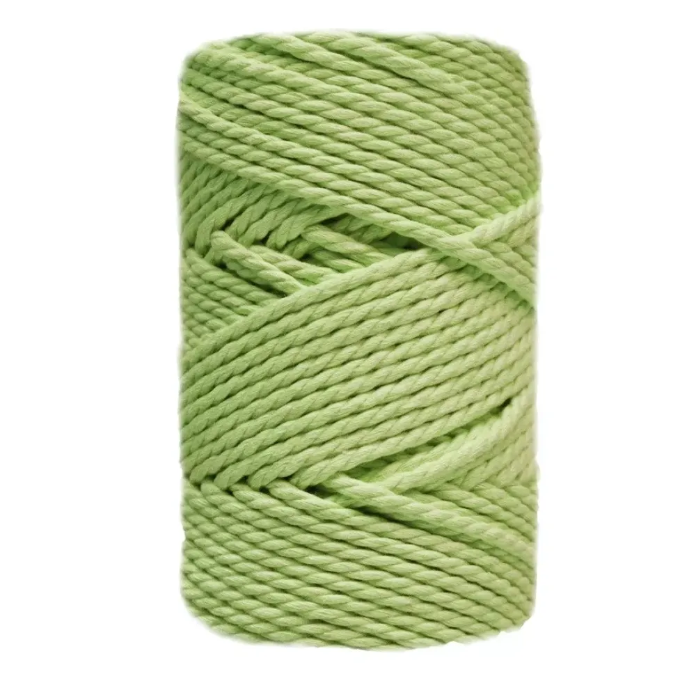 New Cuerda de Macramé 3 Cabos Verde Menta 5mm Macramé