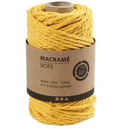 Online Cuerda de Macramé Amarillo 4mm Macramé