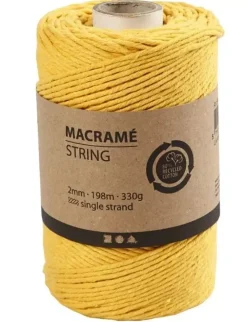 New Cuerda de Macramé Amarillo 2mm Macramé